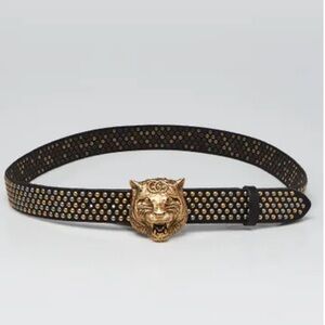 Gucci Tiger Head Leather Belt with Studs - LIKE NEW / WORN ONCE!